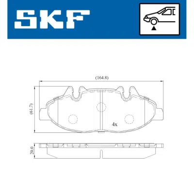 Set placute frana SKF VKBP 80206 E