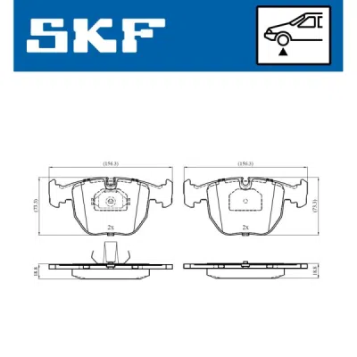 Set placute frana SKF VKBP 80411