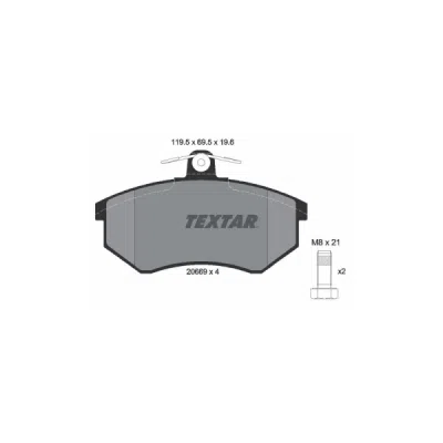 Set placute frana TEXTAR 2066921
