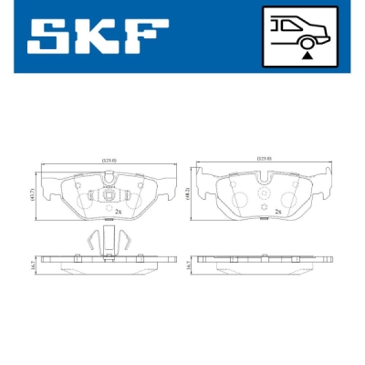 Set placute frana SKF VKBP 90181