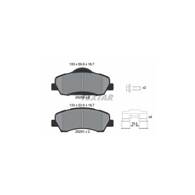Set placute frana TEXTAR 2525001