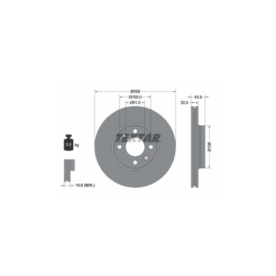 Disc frana TEXTAR 92241503