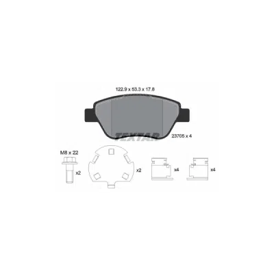 Set placute frana TEXTAR 2370507