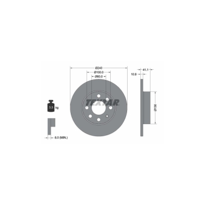 Disc frana TEXTAR 92111303