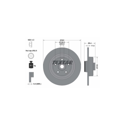 Disc frana TEXTAR 92159803