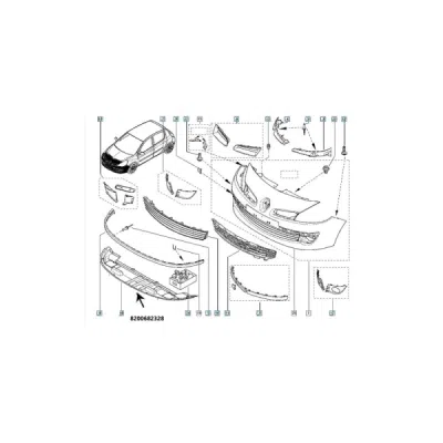Acoperire motor ORIGINAL RENAULT 82 00 682 328
