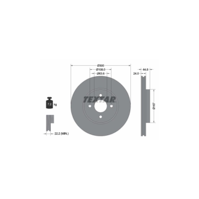 Disc frana TEXTAR 92139903