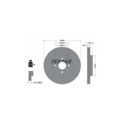 Disc frana TEXTAR 92139903