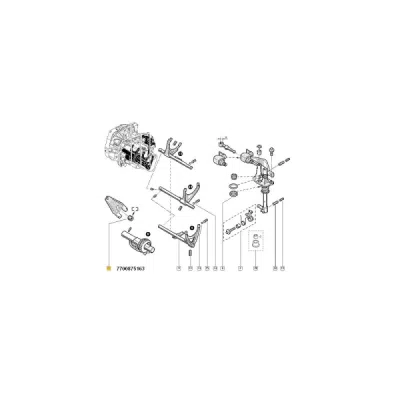 Furca decuplare, ambreiaj ORIGINAL RENAULT 7700875163