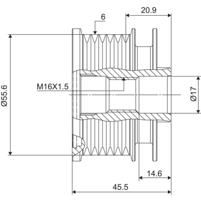 Sistem roata libera, generator VALEO 588071