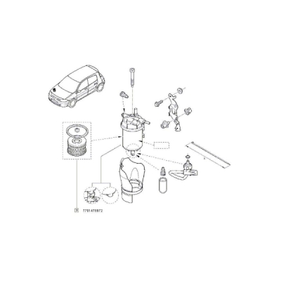 Filtru combustibil ORIGINAL RENAULT 7701478972