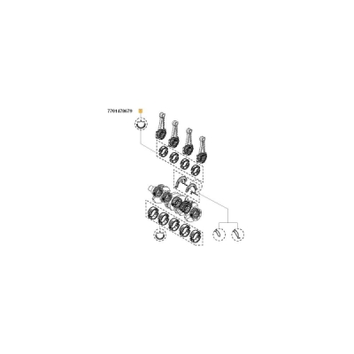 Cuzinet bielă ORIGINAL RENAULT 77 01 478 679