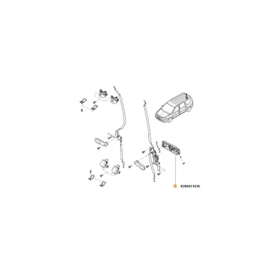 maner deschidere din exterior centralizata spate stg ORIGINAL RENAULT 8200431416