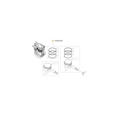 Set segmenti piston ORIGINAL RENAULT 7701475787