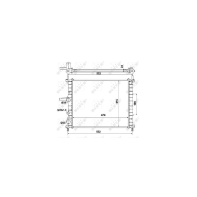 Radiator, racire motor NRF 53227