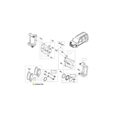 Set placute frana ORIGINAL RENAULT 410604775R