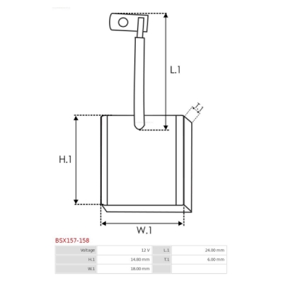Perie, electromotor AS-PL BSX157-158