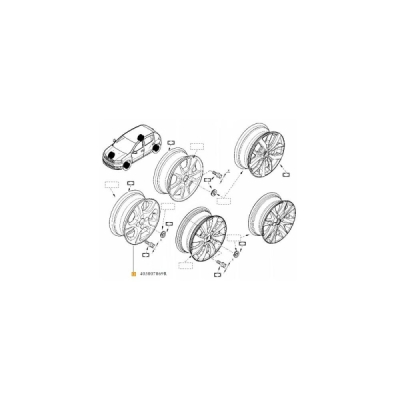 JANTA ALIAJ 15'' ANIVERSAR 6Jx15 4x100 ET40 MCV II/SANDERO II/LOGAN II ORIGINAL RENAULT 403007069R