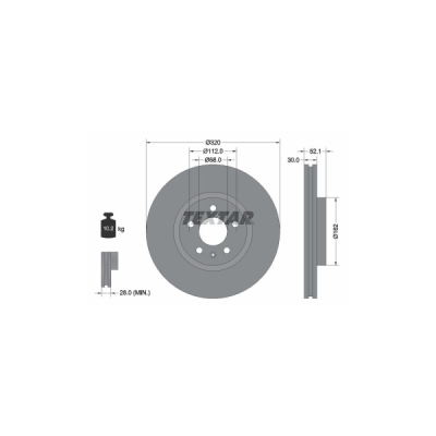 Disc frana TEXTAR 92229305