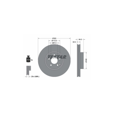 Disc frana TEXTAR 92163505