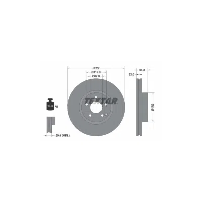 Disc frana TEXTAR 92163505
