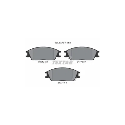 Set placute frana TEXTAR 2101202