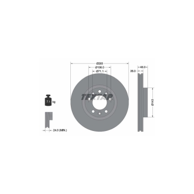 Disc frana TEXTAR 92232503