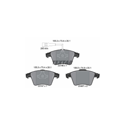 Set placute frana TEXTAR 2374602