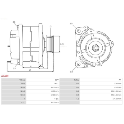 Generator / Alternator AS-PL A0409