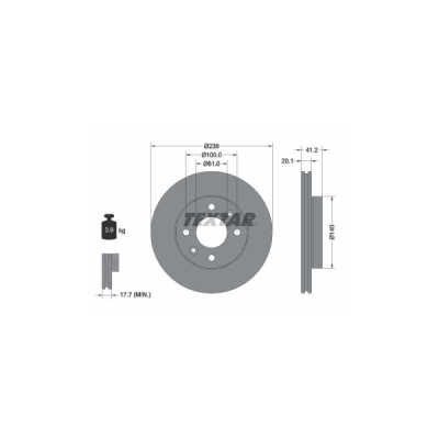 Disc frana TEXTAR 92036203