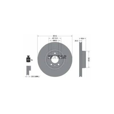 Disc frana TEXTAR 92132205