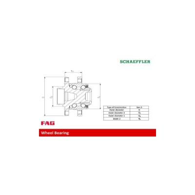 Set rulment roata FAG 713 6449 20