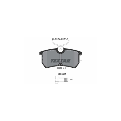 Set placute frana TEXTAR 2335301