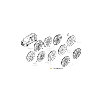 Capac janta roata r15 ORIGINAL RENAULT 403152445R