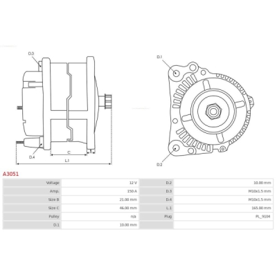 Filtru aer AS-PL A3051