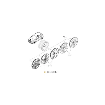 Capac roata 16'' logo ORIGINAL RENAULT 403154691R