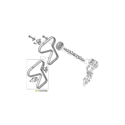 Set curea de distributie ORIGINAL RENAULT 7701477049
