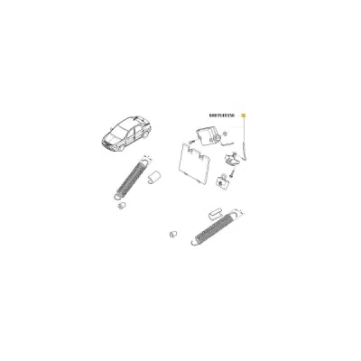 Tija comanda deschidere log ORIGINAL RENAULT 6001549356