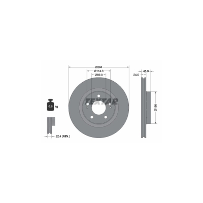 Disc frana TEXTAR 92135203
