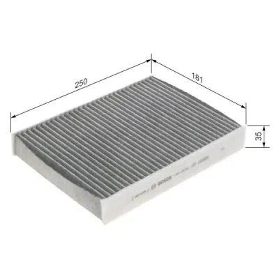 Filtru habitaclu cu carbon activ BOSCH 1 987 435 562