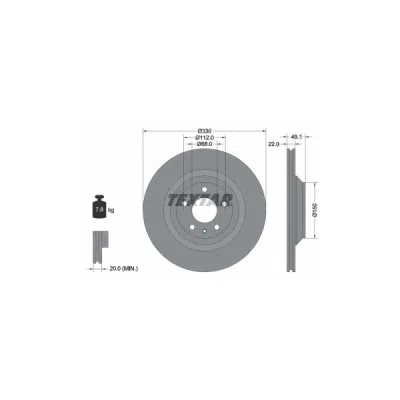 Disc frana TEXTAR 92132603