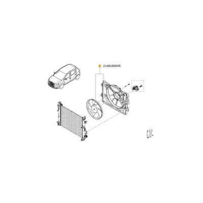 Ventilator, radiator ORIGINAL RENAULT 214818009R