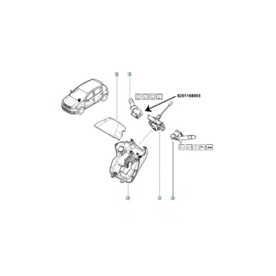 comutator stergator ORIGINAL RENAULT 8201 168 003