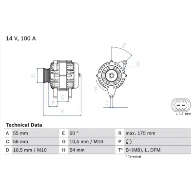 Generator / Alternator BOSCH 0 986 049 020