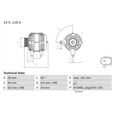 Generator / Alternator BOSCH 0 986 083 270