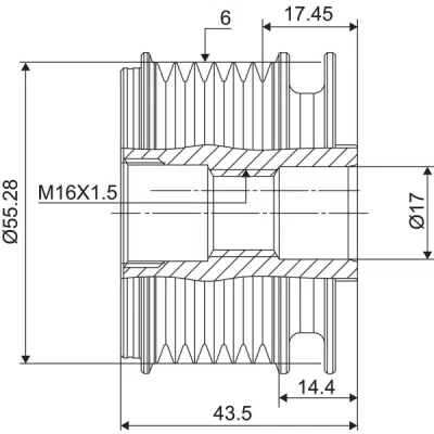 Sistem roata libera, generator VALEO 588004