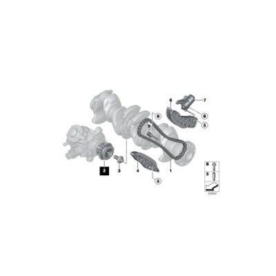 Pinion distributie pompa injectie ORIGINAL BMW 13527797906
