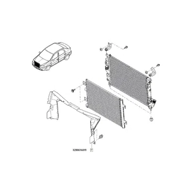 Deflector radiator racire motor log/sand ORIGINAL RENAULT 8200694499