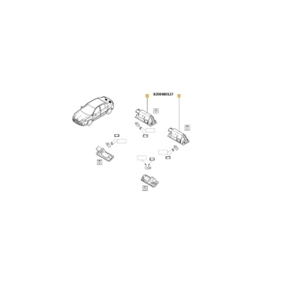 Iluminare numar de circulatie ORIGINAL RENAULT 82 00 480 127