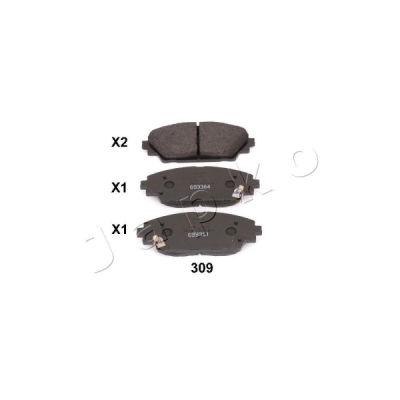 Set placute frana JAPKO 50309